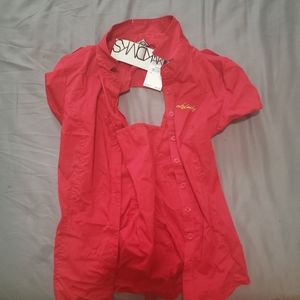 Red Button Down Shirt